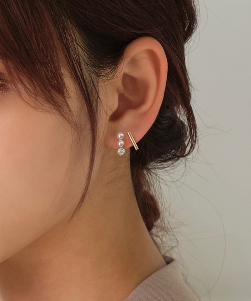 ダブルデコレイトカフイヤリング