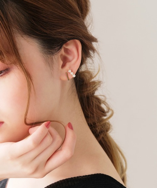 ダブルデコレイトカフイヤリング