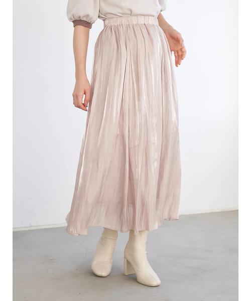 earth music&ecology（アースミュージックアンドエコロジー）の「シャイニースカート ＊（スカート・レディース・ミント/ラベンダー/アイボリー/チャコールグレー/ライトベージュ/ライトグレー・FREE）」の10枚目の写真