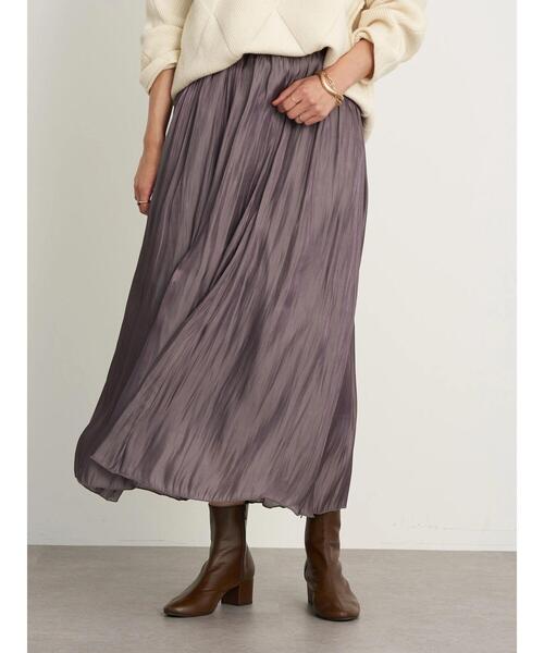 earth music&ecology（アースミュージックアンドエコロジー）の「シャイニースカート ＊（スカート・レディース・ミント/ラベンダー/アイボリー/チャコールグレー/ライトベージュ/ライトグレー・FREE）」の16枚目の写真