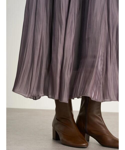 earth music&ecology（アースミュージックアンドエコロジー）の「シャイニースカート ＊（スカート・レディース・ミント/ラベンダー/アイボリー/チャコールグレー/ライトベージュ/ライトグレー・FREE）」の18枚目の写真