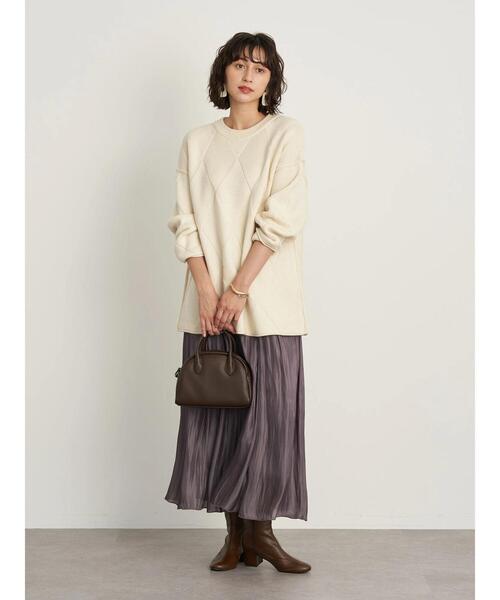 earth music&ecology（アースミュージックアンドエコロジー）の「シャイニースカート ＊（スカート・レディース・ミント/ラベンダー/アイボリー/チャコールグレー/ライトベージュ/ライトグレー・FREE）」の19枚目の写真