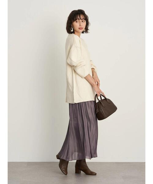 earth music&ecology（アースミュージックアンドエコロジー）の「シャイニースカート ＊（スカート・レディース・ミント/ラベンダー/アイボリー/チャコールグレー/ライトベージュ/ライトグレー・FREE）」の21枚目の写真