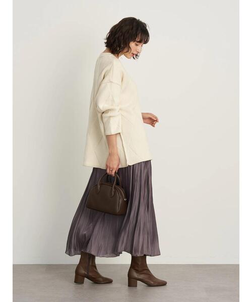 earth music&ecology（アースミュージックアンドエコロジー）の「シャイニースカート ＊（スカート・レディース・ミント/ラベンダー/アイボリー/チャコールグレー/ライトベージュ/ライトグレー・FREE）」の22枚目の写真