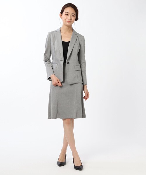 UNTITLED（アンタイトル）の「◆【洗える・消臭・UV・抗菌防臭】ネオカトレアフレアスカート（スーツスカート・レディース・ダークネイビー/グレー系その他6・02/01/03）」の13枚目の写真