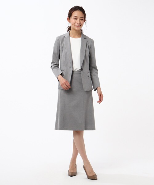 UNTITLED（アンタイトル）の「◆【洗える・消臭・UV・抗菌防臭】ネオカトレアフレアスカート（スーツスカート・レディース・ダークネイビー/グレー系その他6・02/01/03）」の5枚目の写真