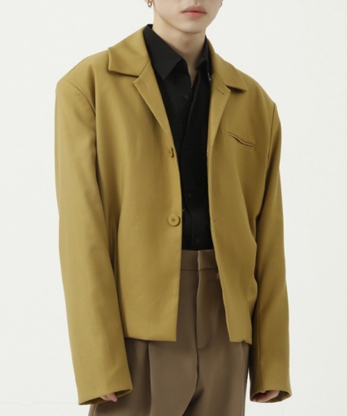 WESTBOY（ウエストボーイ）の「【WB ORIGINALS】Short Tailored Jacket WO21W2OT07（テーラードジャケット・メンズ・ブラウン/イエロー/ブラック・M/XL/L）」の3枚目の写真