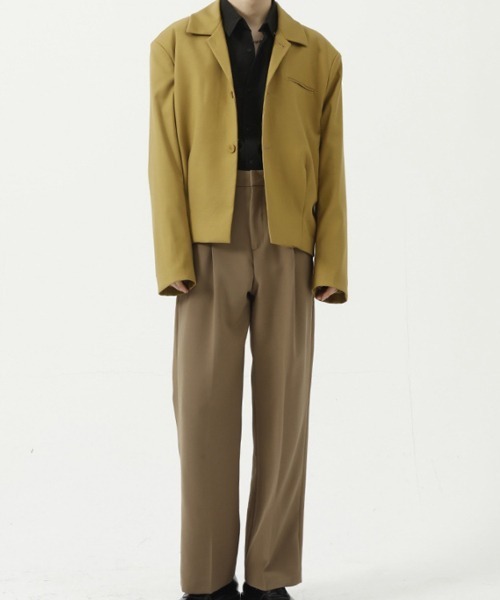 WESTBOY（ウエストボーイ）の「【WB ORIGINALS】Short Tailored Jacket WO21W2OT07（テーラードジャケット・メンズ・ブラウン/イエロー/ブラック・M/XL/L）」の4枚目の写真