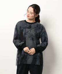 NICOLE white | プリントチュールプルオーバー(Tシャツ/カットソー)