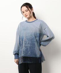 NICOLE white | プリントチュールプルオーバー(Tシャツ/カットソー)