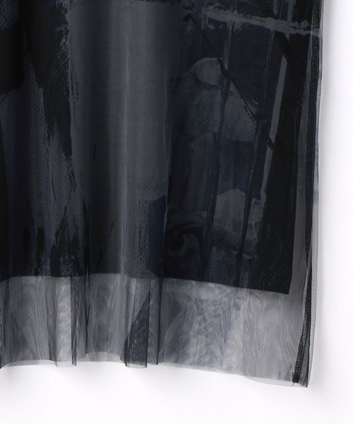 NICOLE white（ニコルホワイト）の「プリントチュールプルオーバー（Tシャツ/カットソー・レディース・ブルー系/ブラック系/その他・FREE）」の9枚目の写真