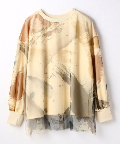 NICOLE white（ニコルホワイト）の「プリントチュールプルオーバー（Tシャツ/カットソー・レディース・ブルー系/ブラック系/その他・FREE）」の18枚目の写真