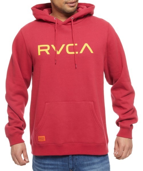 RVCA（ルーカ）の「RVCA メンズ  IV BIG RVCA HD パーカー【2021年秋冬モデル】/ルーカロゴブルオーバーパーカー（パーカー・メンズ・ボルドー/ブラック/ホワイト/モスグリーン/ピンク・SMALL/MEDIUM/LARGE/X-LARGE）」の5枚目の写真