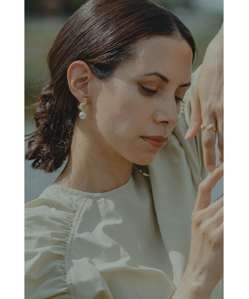 mou（モウ）の「【Na.moda】Gold bumpy pearl pierce（ピアス（両耳用）・レディース・ゴールド・FREE）」の10枚目の写真