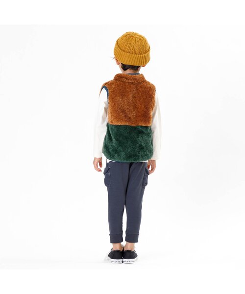 F.O.KIDS（エフオーキッズ）の「リバーシブルベスト（ベスト・キッズ・ブラウン/チャコール/キナリ/グレー・110/140/80/120/90/130/95/100）」の6枚目の写真
