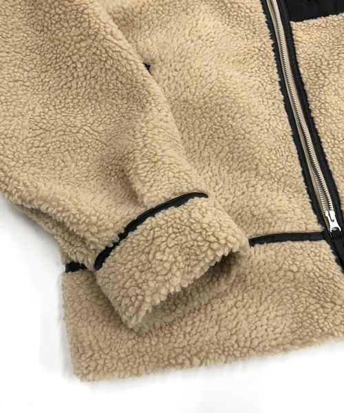 ADMIX/ATELIER SAB MEN（アドミックスアトリエサブメン）の「もこもこ シープボア風 ／ オーバーサイズ ルーズ ボンバージャケット ユニセックス（ブルゾン・メンズ・ベージュ/オフホワイト/モカ/ブラック/チャコールグレー・48/50）」の14枚目の写真