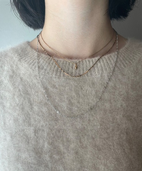 and cloud(アンドクラウド)の「Swedge Chain/Cable Chain Set Necklace(ネックレス・レディース・シルバー系その他/ゴールド系その他・FREE)」の14枚目の写真