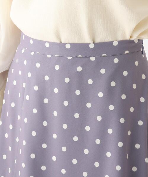 AG by aquagirl（エージーバイアクアガール）の「◆ポルカドットギャザーフレアスカート【WEB限定サイズ】（スカート・レディース・ライトパープル/ブラック系/グリーン系その他2・40/38/36）」の4枚目の写真