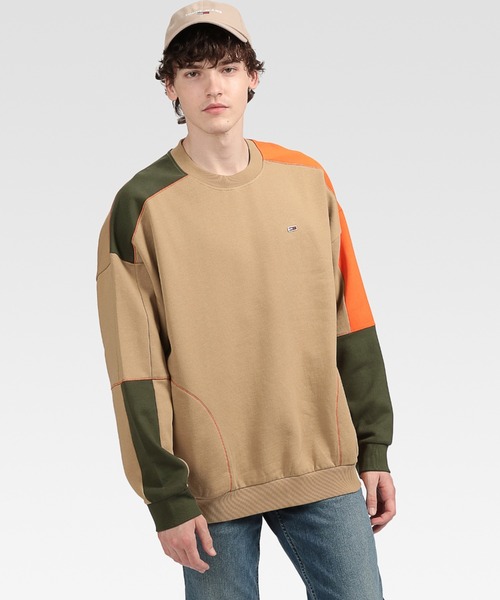tommy jeans（トミー ジーンズ）の「カラーブロックトレーナー（スウェット・メンズ・ネイビー/ベージュ・LARGE/SMALL/X-LARGE/MEDIUM）」の12枚目の写真