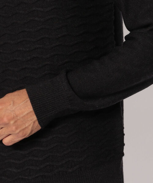 g-stage（ジーステージ）の「g-stage/ジーステージ/ ZEGNA BARUFFAウェーブタートル（ニット/セーター・メンズ・ベージュ/チャコール・46/50/48）」の4枚目の写真
