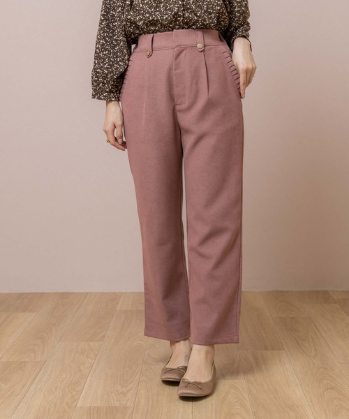 flower（フラワー）の「クラシックテーパードパンツ（その他パンツ・レディース・ピンク/グレー・FREE）」の2枚目の写真