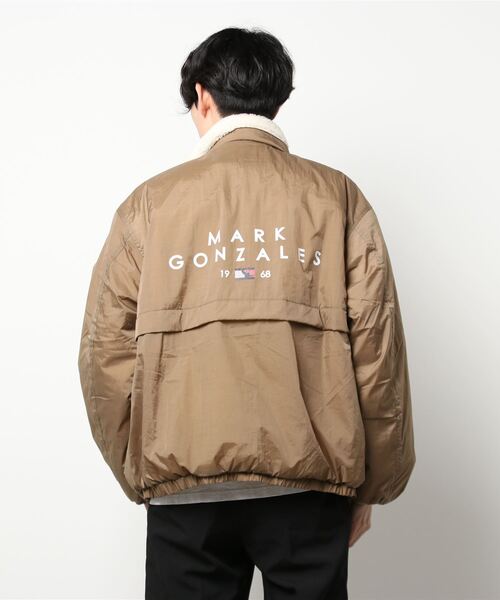 Mark Gonzales(マーク・ゴンザレス)の「【 Mark Gonzales / マークゴンザレス 】 リバーシブル スタンド カラー(ナイロンジャケット・メンズ・ベージュ/ブラック/ネイビー・XL/L/M)」の7枚目の写真