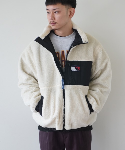 Mark Gonzales(マーク・ゴンザレス)の「【 Mark Gonzales / マークゴンザレス 】 リバーシブル スタンド カラー(ナイロンジャケット・メンズ・ベージュ/ブラック/ネイビー・XL/L/M)」の12枚目の写真