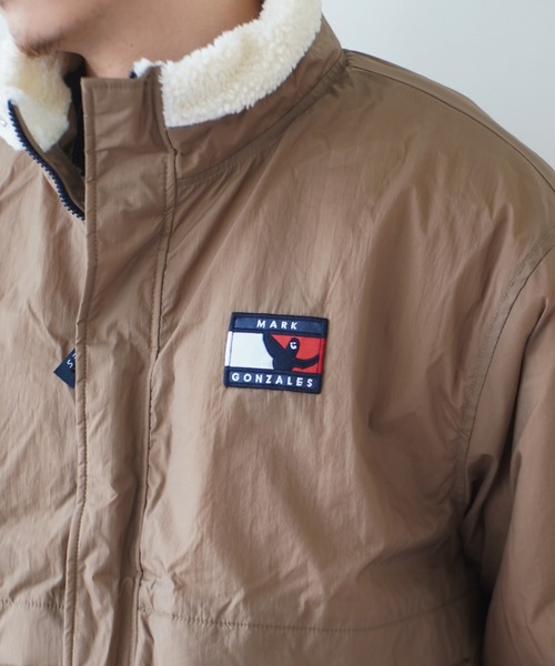 Mark Gonzales(マーク・ゴンザレス)の「【 Mark Gonzales / マークゴンザレス 】 リバーシブル スタンド カラー(ナイロンジャケット・メンズ・ベージュ/ブラック/ネイビー・XL/L/M)」の13枚目の写真