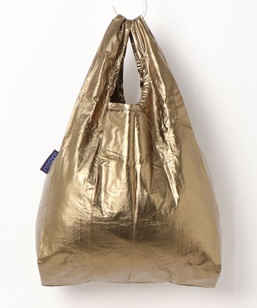 BAGGU(バグー)の「BAGGU/バグゥ メタリックBABY(エコバッグ/サブバッグ・レディース・ブルー/アンティークゴールド・FREE)」の9枚目の写真