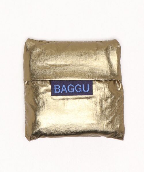 BAGGU(バグー)の「BAGGU/バグゥ メタリックBABY(エコバッグ/サブバッグ・レディース・ブルー/アンティークゴールド・FREE)」の8枚目の写真