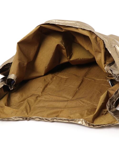 BAGGU(バグー)の「BAGGU/バグゥ メタリックBABY(エコバッグ/サブバッグ・レディース・ブルー/アンティークゴールド・FREE)」の6枚目の写真