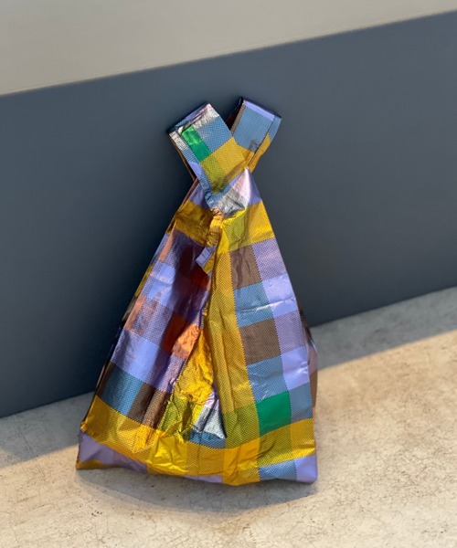 BAGGU(バグー)の「BAGGU/バグゥ メタリックBABY(エコバッグ/サブバッグ・レディース・ブルー/アンティークゴールド・FREE)」の1枚目の写真