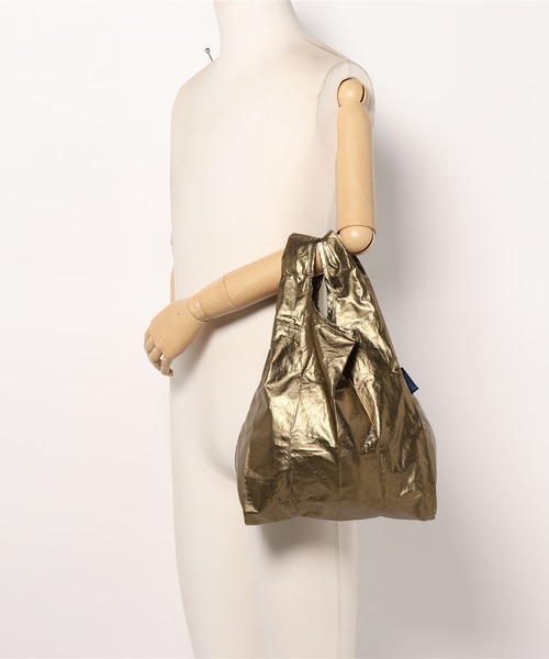 BAGGU(バグー)の「BAGGU/バグゥ メタリックBABY(エコバッグ/サブバッグ・レディース・ブルー/アンティークゴールド・FREE)」の16枚目の写真