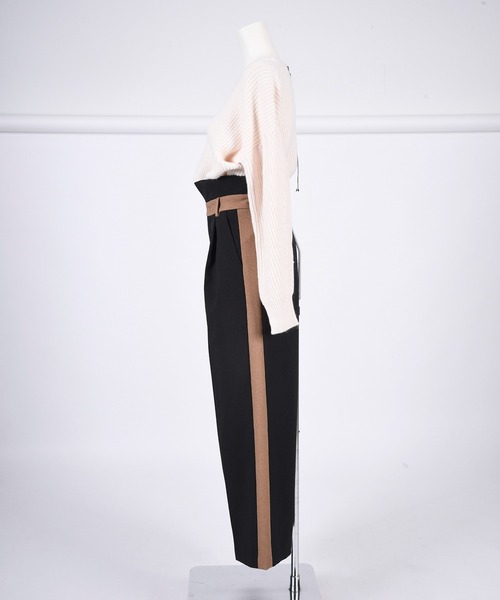 BDONNA（ビドンナ）の「畦編みデザインニットプルオーバー（ニット/セーター・レディース・オフホワイト/ライトパープル/ブラック・MEDIUM）」の8枚目の写真