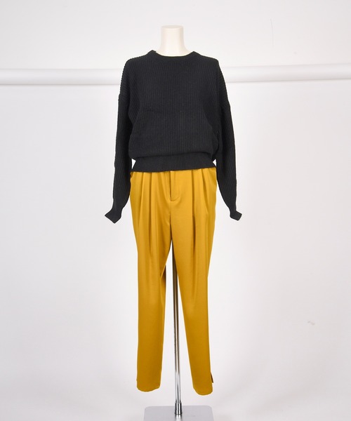 BDONNA（ビドンナ）の「畦編みデザインニットプルオーバー（ニット/セーター・レディース・オフホワイト/ライトパープル/ブラック・MEDIUM）」の21枚目の写真