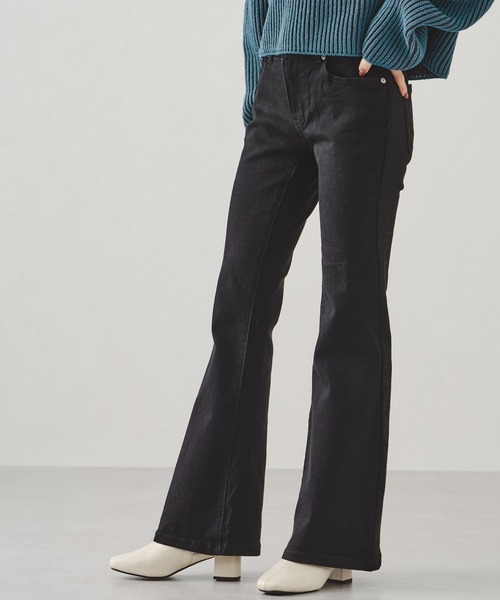acro（アクロ）の「スーパーストレッチフレアデニムパンツ/AC1245（デニムパンツ・レディース・ネイビー/ブラック・ﾌﾘ-）」の7枚目の写真