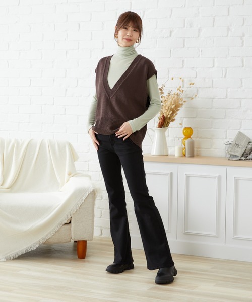 acro（アクロ）の「スーパーストレッチフレアデニムパンツ/AC1245（デニムパンツ・レディース・ネイビー/ブラック・ﾌﾘ-）」の14枚目の写真