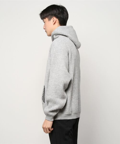 BAMBOO SHOOTS（バンブーシュート）の「BAMBOO SHOOTS/バンブーシュート　WAFFLE HOODED SWEAT SHIRT ワッフルフーデッドスウェットシャツ（パーカー・メンズ・グレー・X-LARGE/MEDIUM/LARGE）」の2枚目の写真