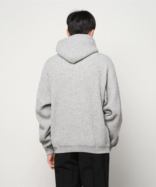 BAMBOO SHOOTS（バンブーシュート）の「BAMBOO SHOOTS/バンブーシュート　WAFFLE HOODED SWEAT SHIRT ワッフルフーデッドスウェットシャツ（パーカー・メンズ・グレー・X-LARGE/MEDIUM/LARGE）」の3枚目の写真