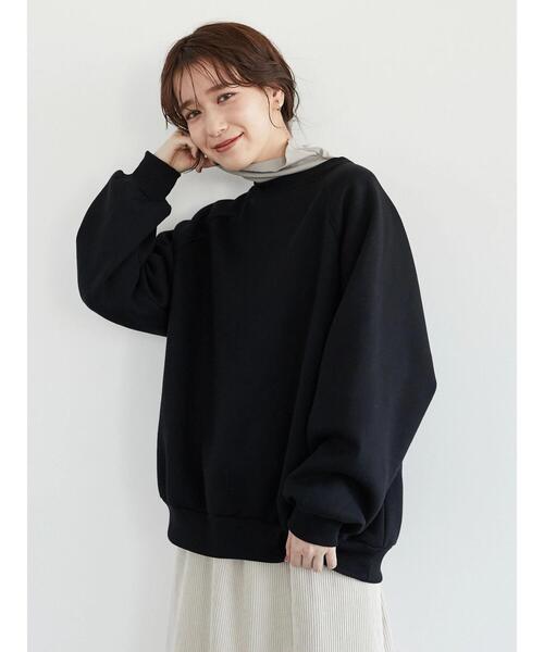 Green　Parks（グリーンパークス）の「裏起毛ラグランプルオーバー＊（スウェット・レディース・ブラック/グレー/ブルー・FREE）」の21枚目の写真