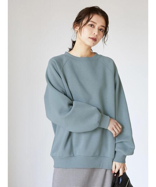 Green　Parks（グリーンパークス）の「裏起毛ラグランプルオーバー＊（スウェット・レディース・ブラック/グレー/ブルー・FREE）」の22枚目の写真