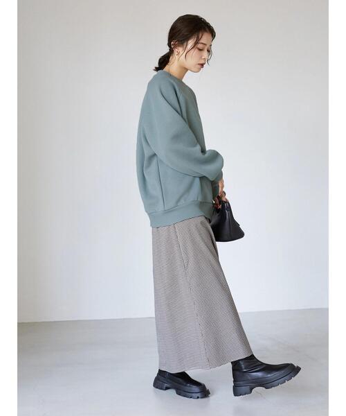 Green　Parks（グリーンパークス）の「裏起毛ラグランプルオーバー＊（スウェット・レディース・ブラック/グレー/ブルー・FREE）」の14枚目の写真