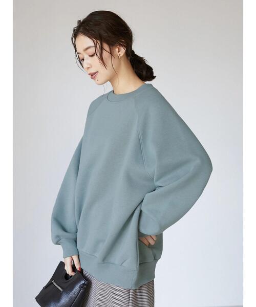 Green　Parks（グリーンパークス）の「裏起毛ラグランプルオーバー＊（スウェット・レディース・ブラック/グレー/ブルー・FREE）」の16枚目の写真