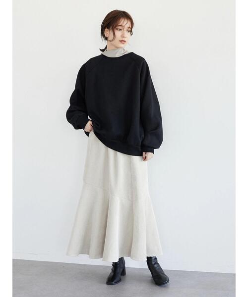 Green　Parks（グリーンパークス）の「裏起毛ラグランプルオーバー＊（スウェット・レディース・ブラック/グレー/ブルー・FREE）」の19枚目の写真