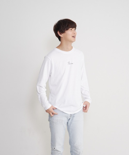 JEANS MATE（ジーンズメイト）の「ポリスエードシャツ　ワンポイントロンT 　2点セット（シャツ/ブラウス・メンズ・チャコールグレー/カーキ/ブルー系その他/スミクロ/ダークベージュ・MEDIUM/LARGE/X-LARGE）」の7枚目の写真