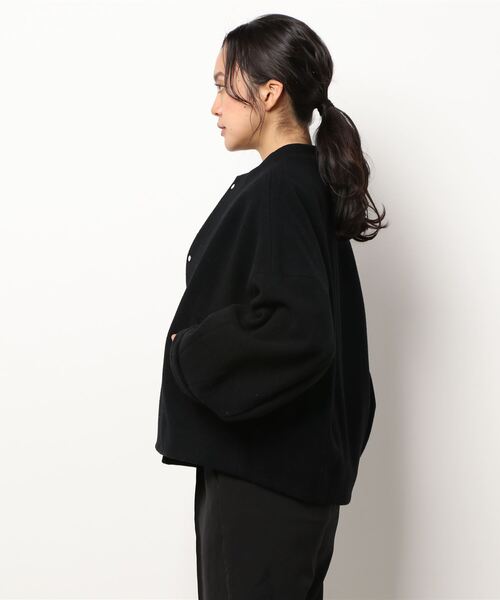 BONbazaar（ボンバザール）の「ニューイングランドラムノーカラーショートCT VIROFF(抗ウイルス)（その他アウター・レディース・ホワイト系その他/モカ/ブラック・FREE）」の4枚目の写真