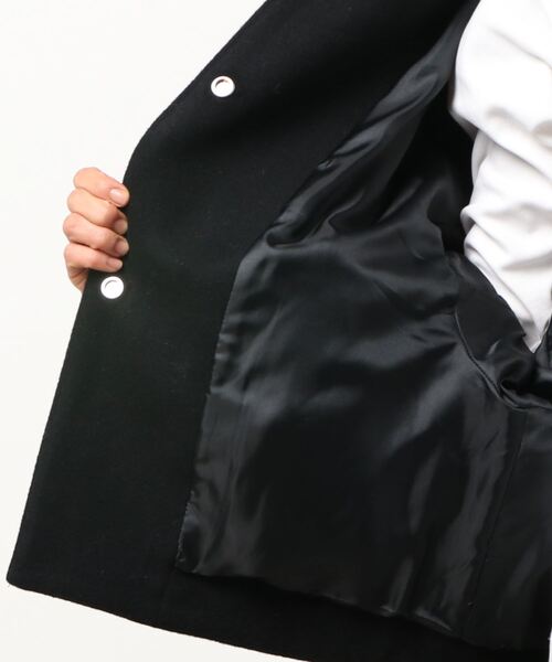 BONbazaar（ボンバザール）の「ニューイングランドラムノーカラーショートCT VIROFF(抗ウイルス)（その他アウター・レディース・ホワイト系その他/モカ/ブラック・FREE）」の5枚目の写真