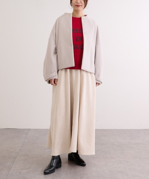 BONbazaar（ボンバザール）の「ニューイングランドラムノーカラーショートCT VIROFF(抗ウイルス)（その他アウター・レディース・ホワイト系その他/モカ/ブラック・FREE）」の10枚目の写真