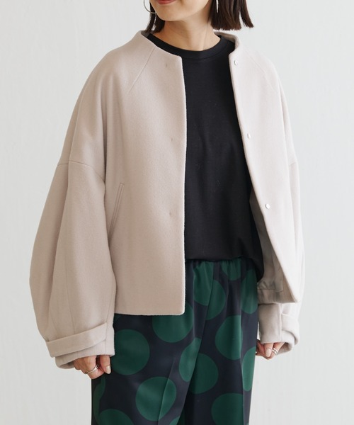 BONbazaar（ボンバザール）の「ニューイングランドラムノーカラーショートCT VIROFF(抗ウイルス)（その他アウター・レディース・ホワイト系その他/モカ/ブラック・FREE）」の20枚目の写真