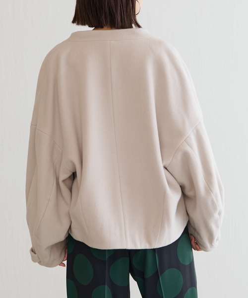 BONbazaar（ボンバザール）の「ニューイングランドラムノーカラーショートCT VIROFF(抗ウイルス)（その他アウター・レディース・ホワイト系その他/モカ/ブラック・FREE）」の18枚目の写真